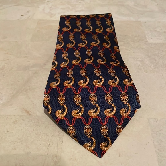 Dormeuil Tie, Multicolors: Blue, Red & Brown/Tan - Picture 2 of 7